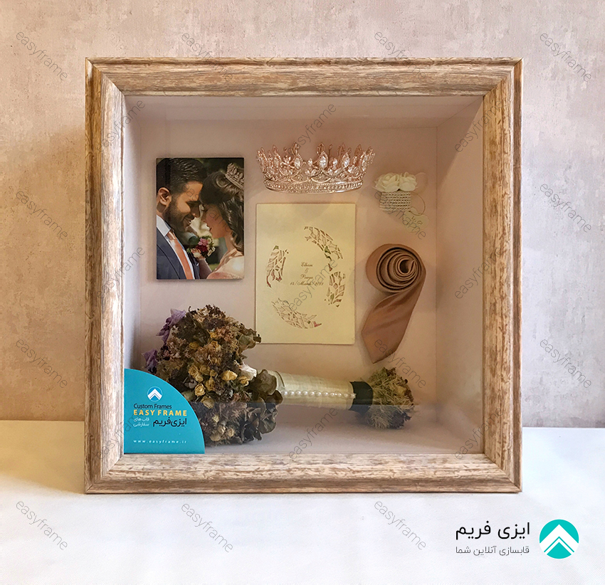 یادگاری باکس دسته گل عروسی 