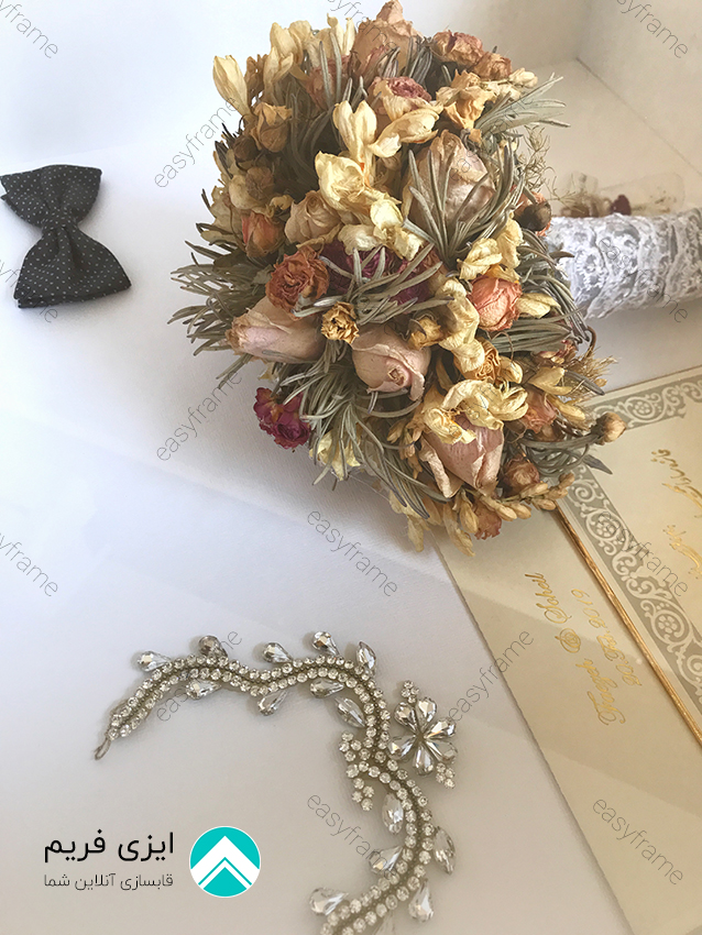 یادگاری باکس دسته گل عروسی 