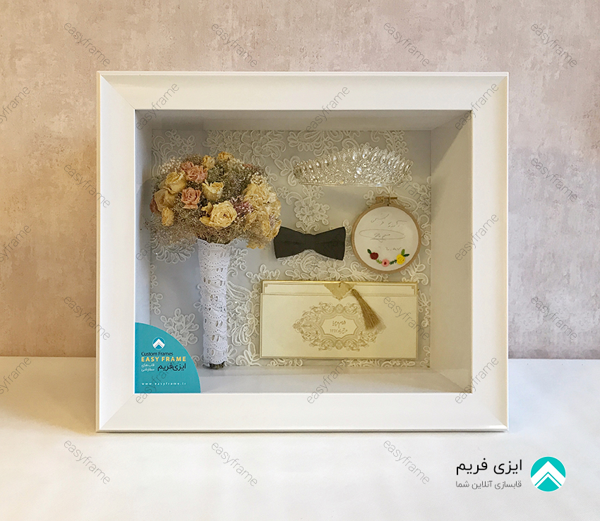 یادگاری باکس دسته گل عروسی 