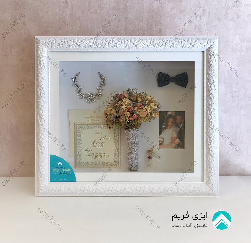 یادگاری باکس دسته گل عروسی 